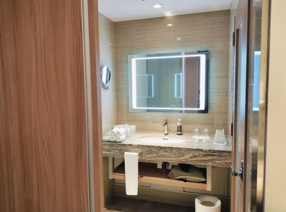 お部屋の洗面台エリア